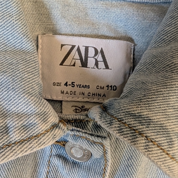 Zara Blue Jean Jacket Casual Style - Picture 3 of 3